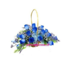 Canasto de 24 Rosas azules