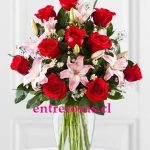 FLORERO DE ROSAS Y LILIUMS