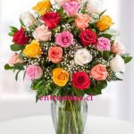 FLORERO 24 ROSAS SURTIDAS