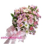 RAMO DE FLORES TONOS ROSA CODIGO:NC107