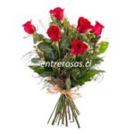 RAMO DE 6 ROSAS ROJAS CODIGO: RR106