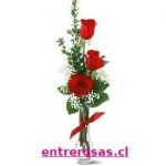 FLORERO CON TRES ROSAS FRR103