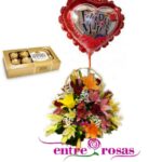 CANASTILLO SILVESTRE + GLOBO + CHOCOLATE